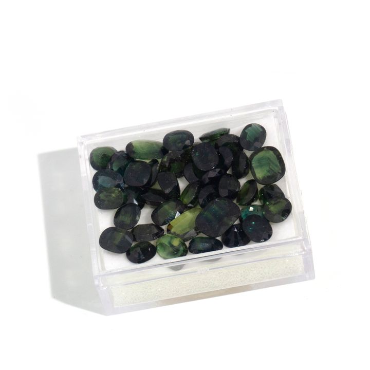 59.31 Carats of Green and Teal Sapphires