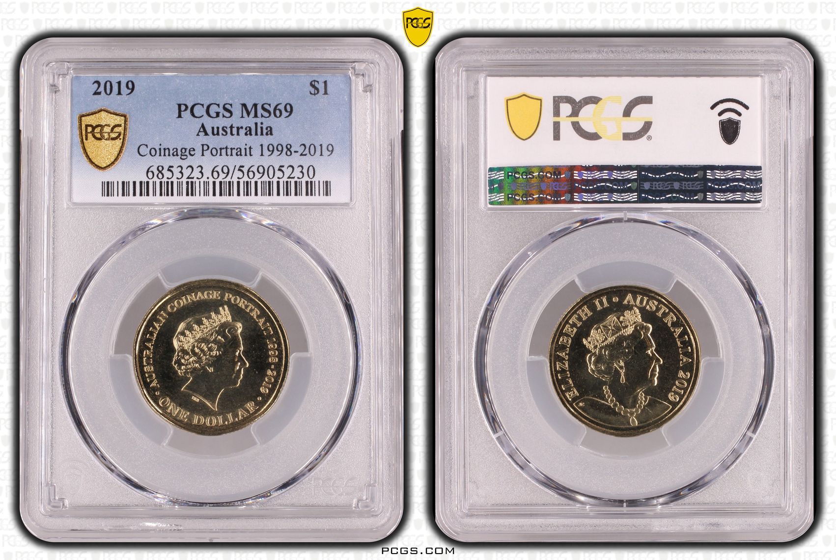 Coinage Portrait 1998-2019, One Dollar, 2019, PCGS MS69
