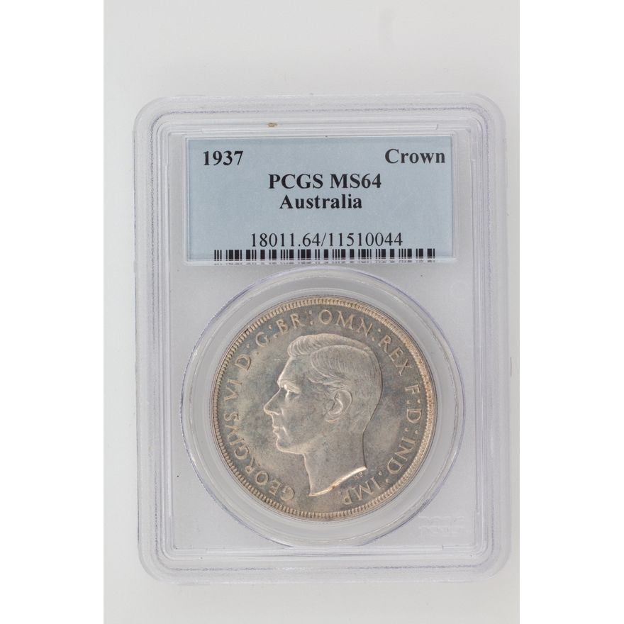 1937 Australia Crown Silver PCGS - MS64 -044