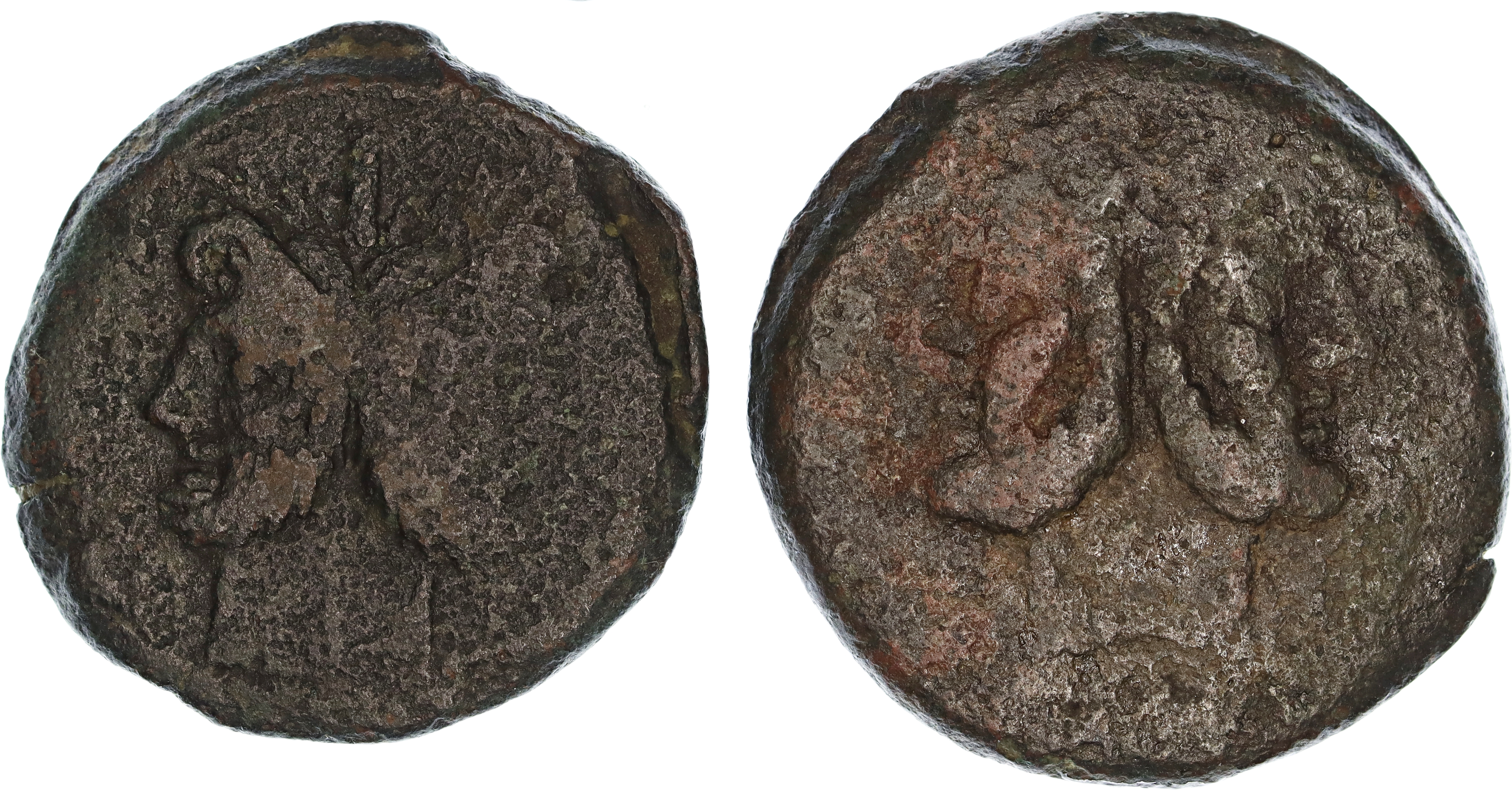 Roman Republic, Anonymous & C. Cluvius Saxula, Æ As, 169-158 BC, F