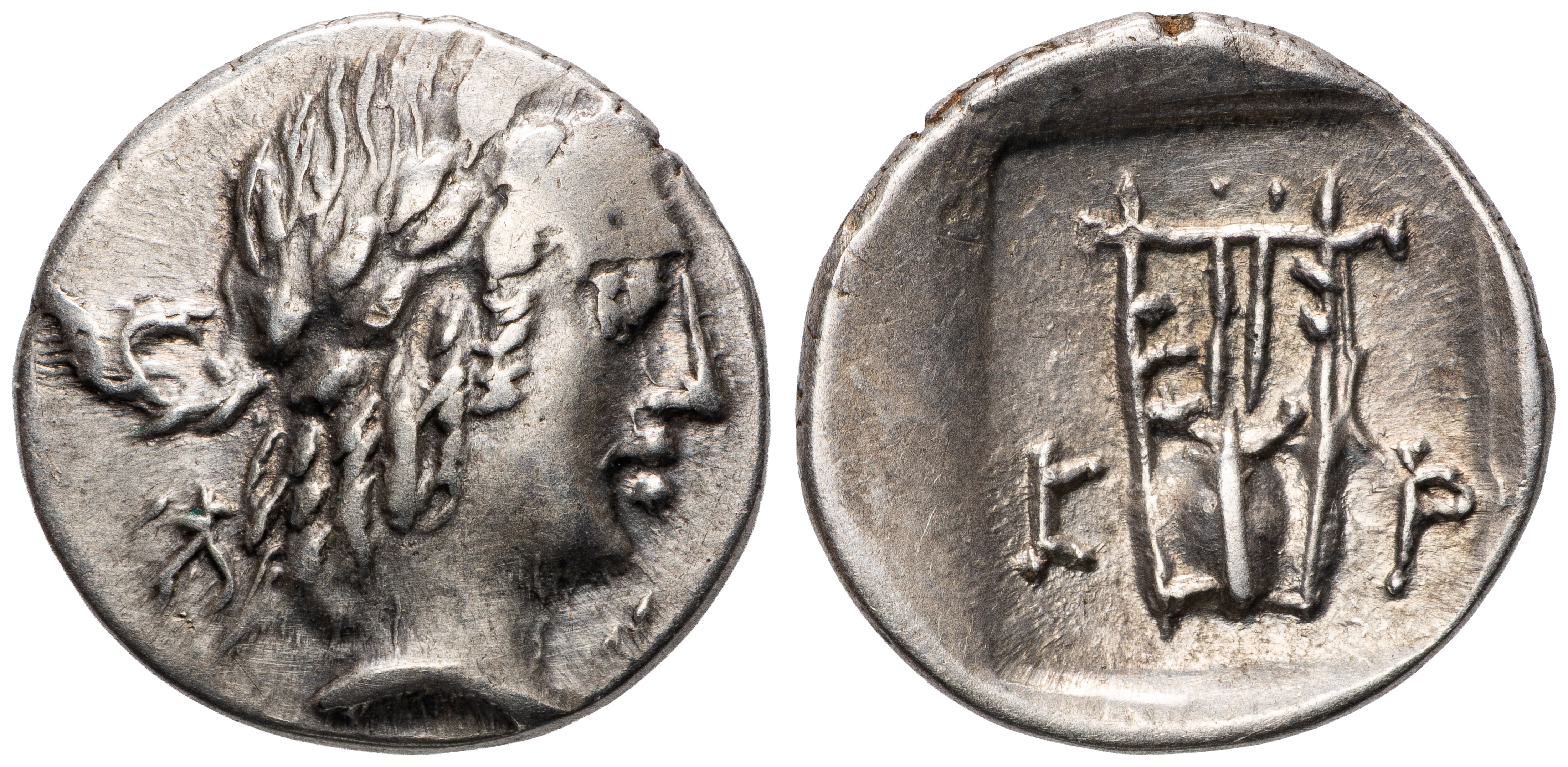 Lycian League, Kragos, Ar Hemidrachm, 27-20 Bc, Vf