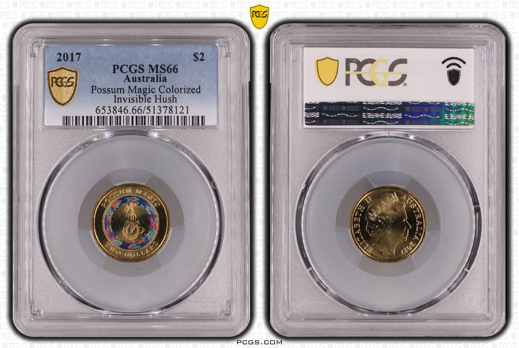 Possum Magic - Invisible Hush, Two Dollar, 2017, PCGS MS66