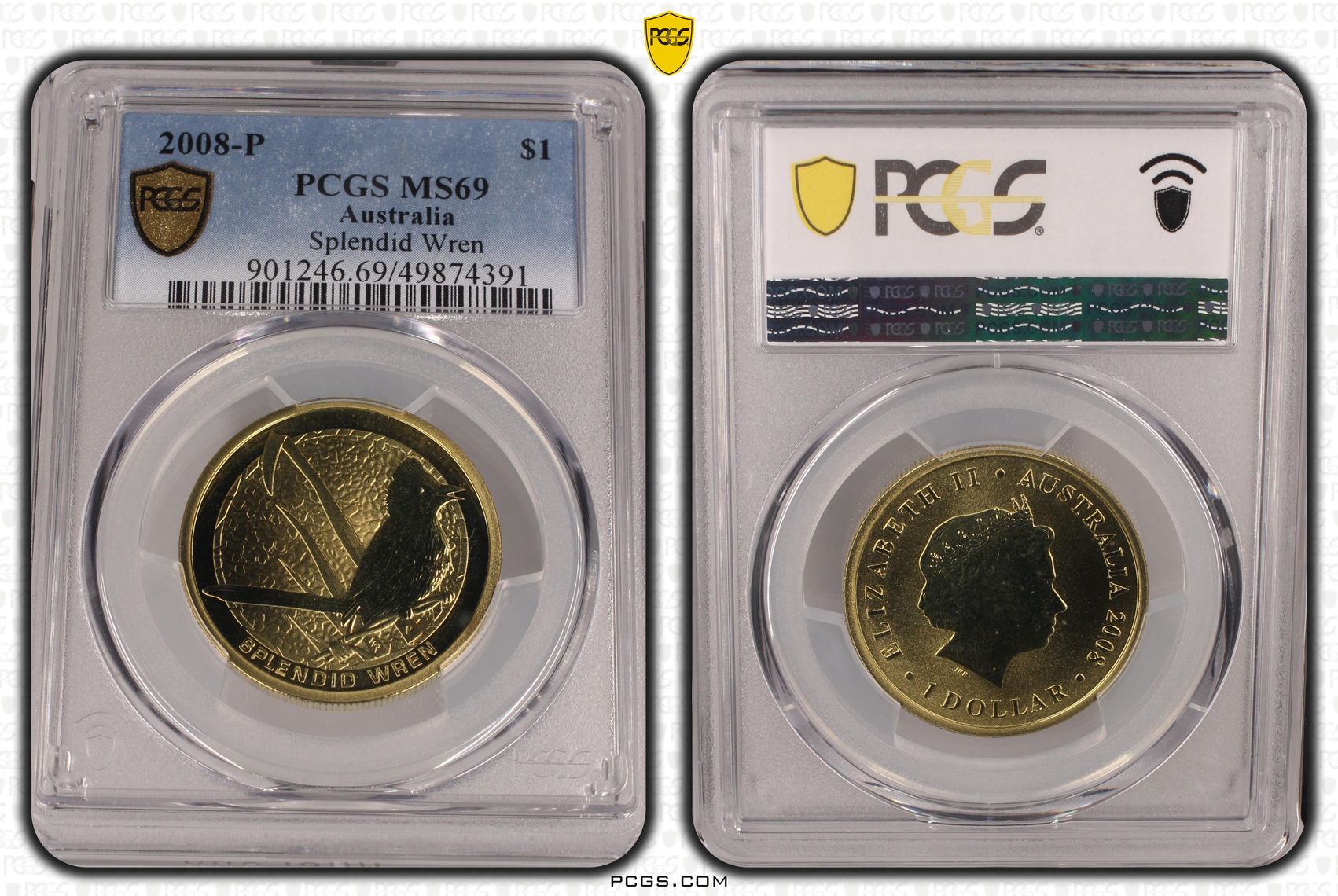 Splendid Wren POP 1/0, One Dollar, 2008-P, PCGS MS69