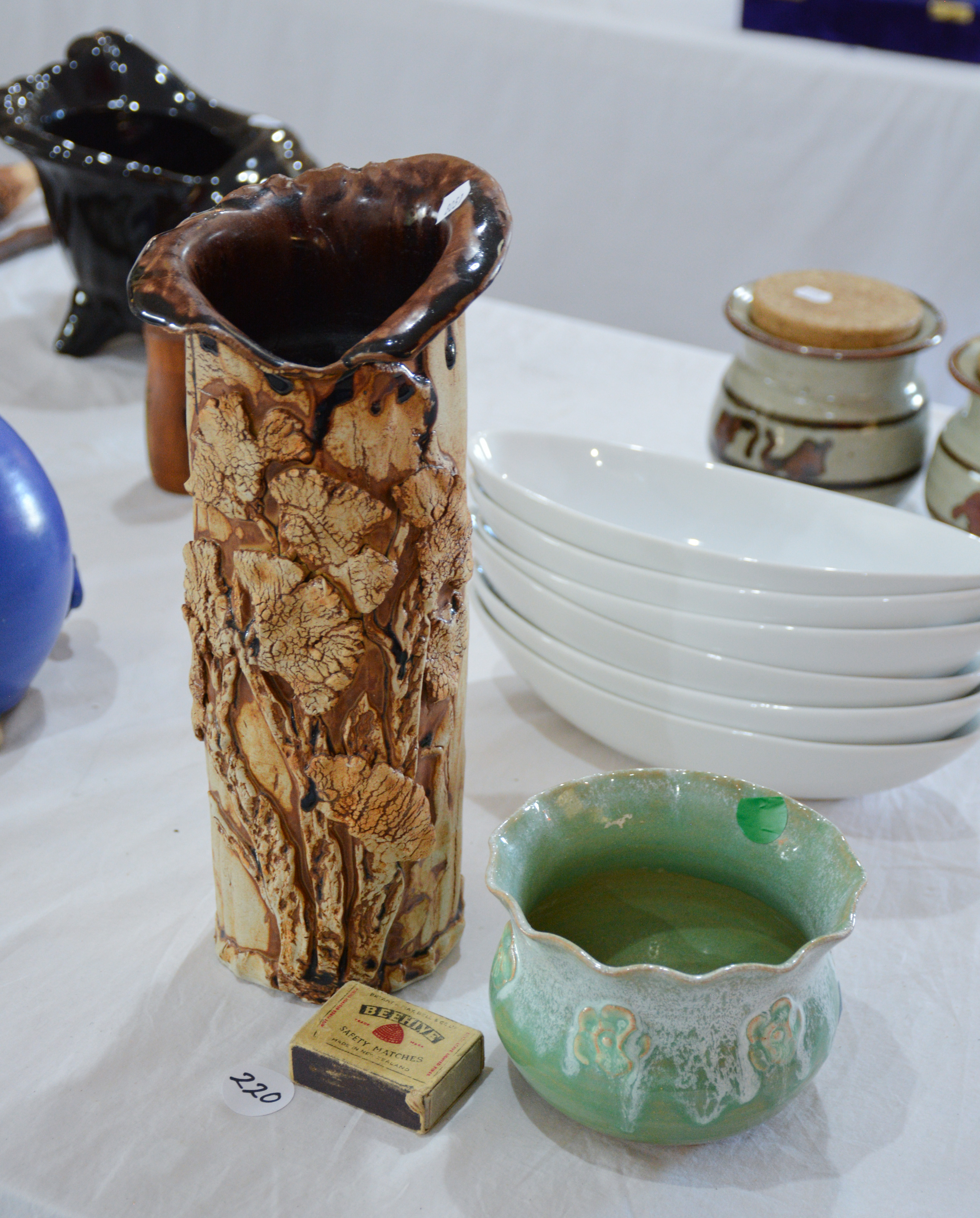 Tall Ceramic Vase + One — NZ auction result