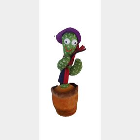Rechargeable Dancing Singing and Talking Sound Mimicking Cactus Plus Toy - Purple -