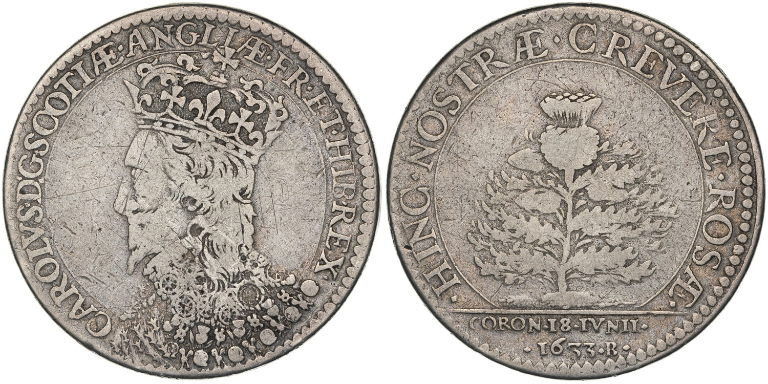 Great Britain, Charles I, Scottish Coronation Medal, 1633, VG