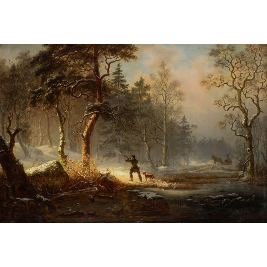 Ehrenfried Wahlqvist | Na polowaniu, 1860 r.