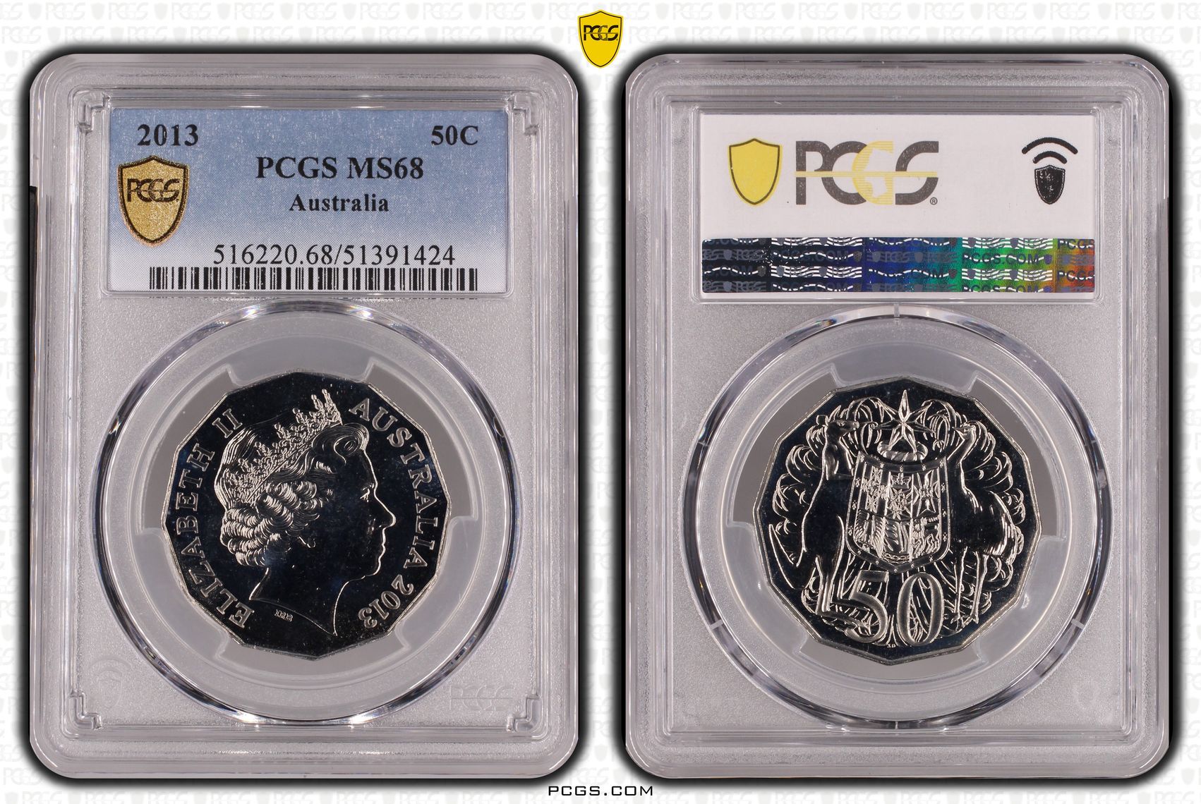 Fifty Cent, 2013, PCGS MS68