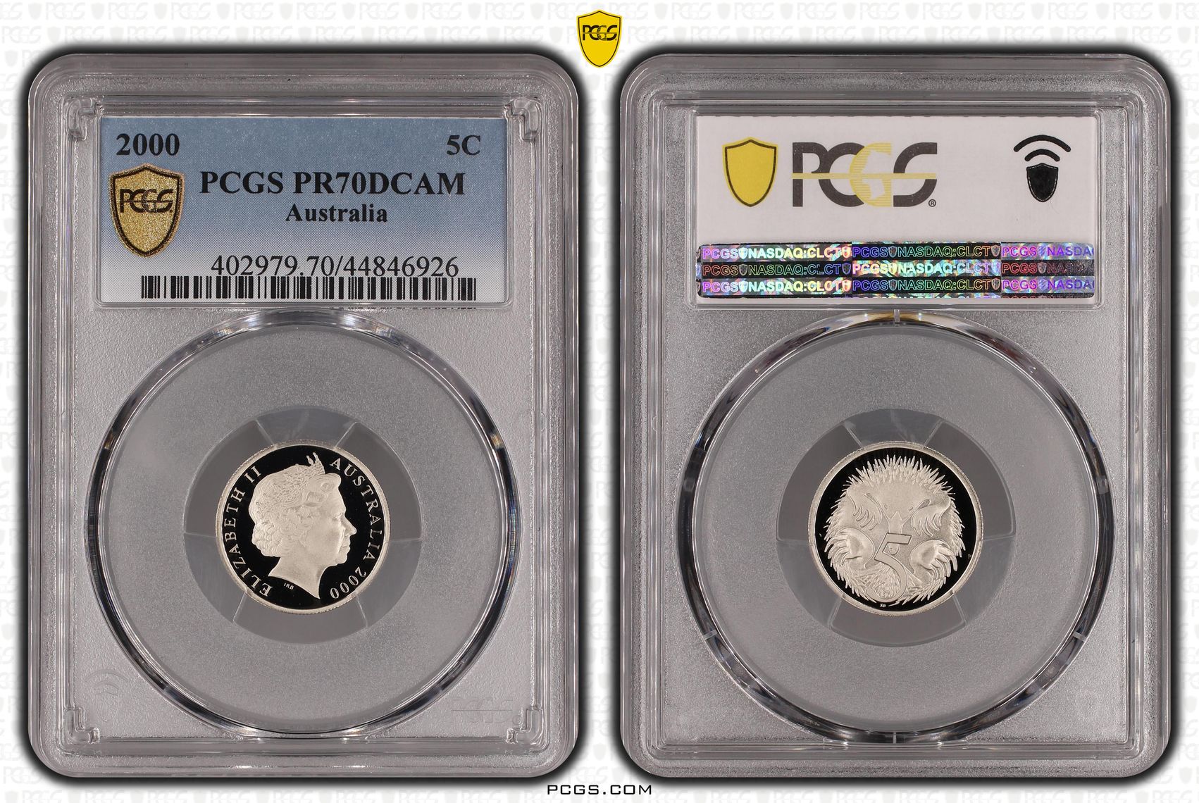 2000 Australia Five Cent, 5c PCGS - PR70DCAM POP 69/0 -926