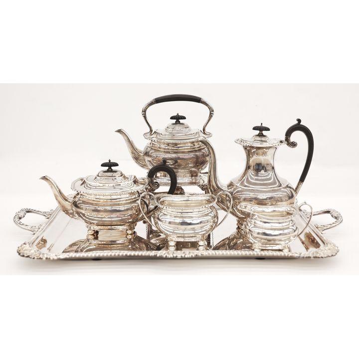 6pc Asprey London Sterling Tea and Coffee Service