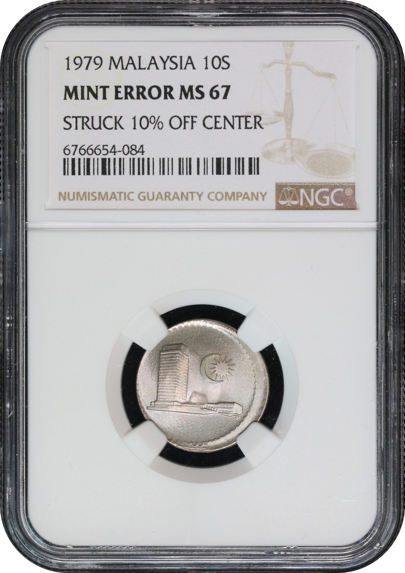 Malaysia 1979 10 Sen Mint Error Struck 10% Off Center NGC MS67 | Monetarium  Singapore Private Limited