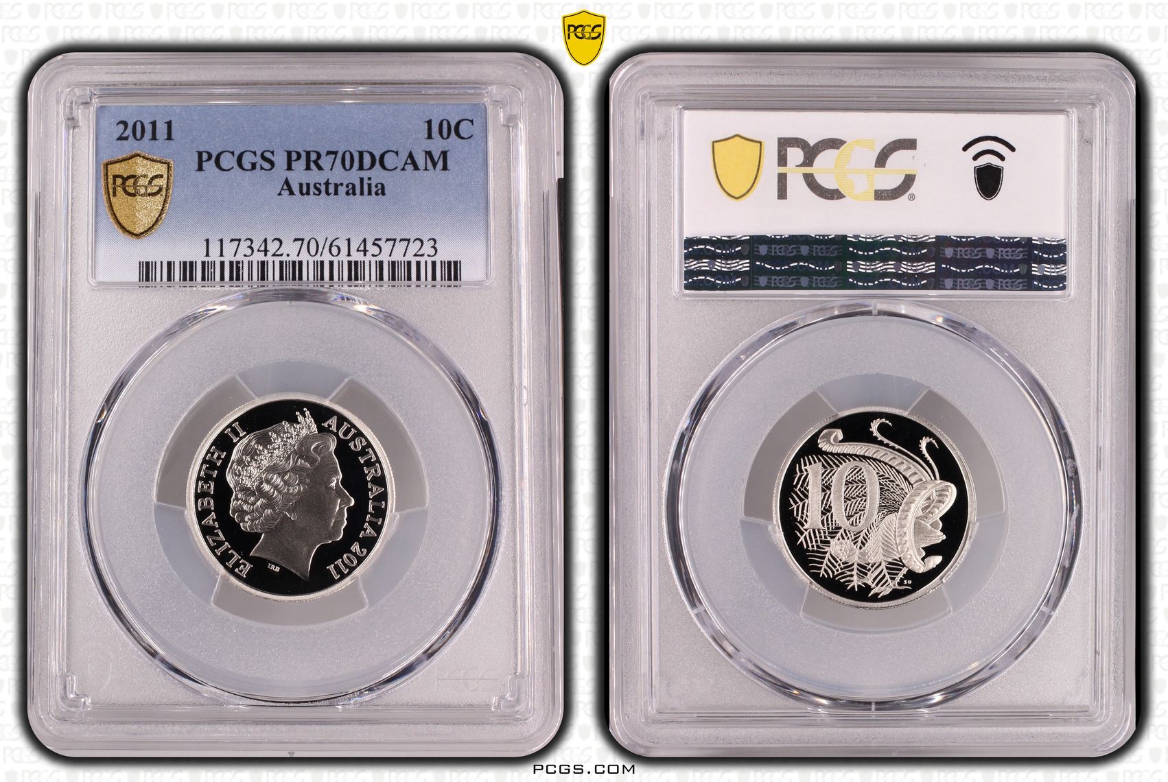 Ten Cent, 2011, Pcgs Pr70dcam