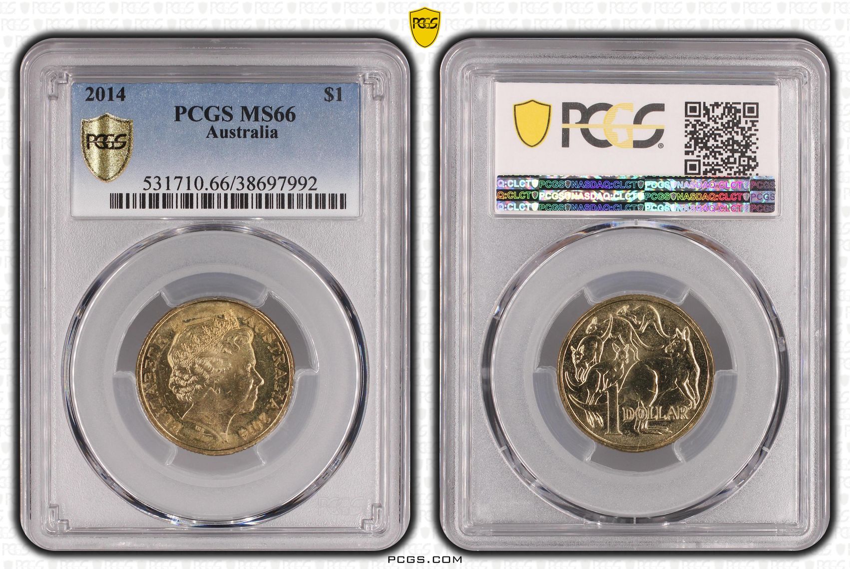 One Dollar, 2014, PCGS MS66
