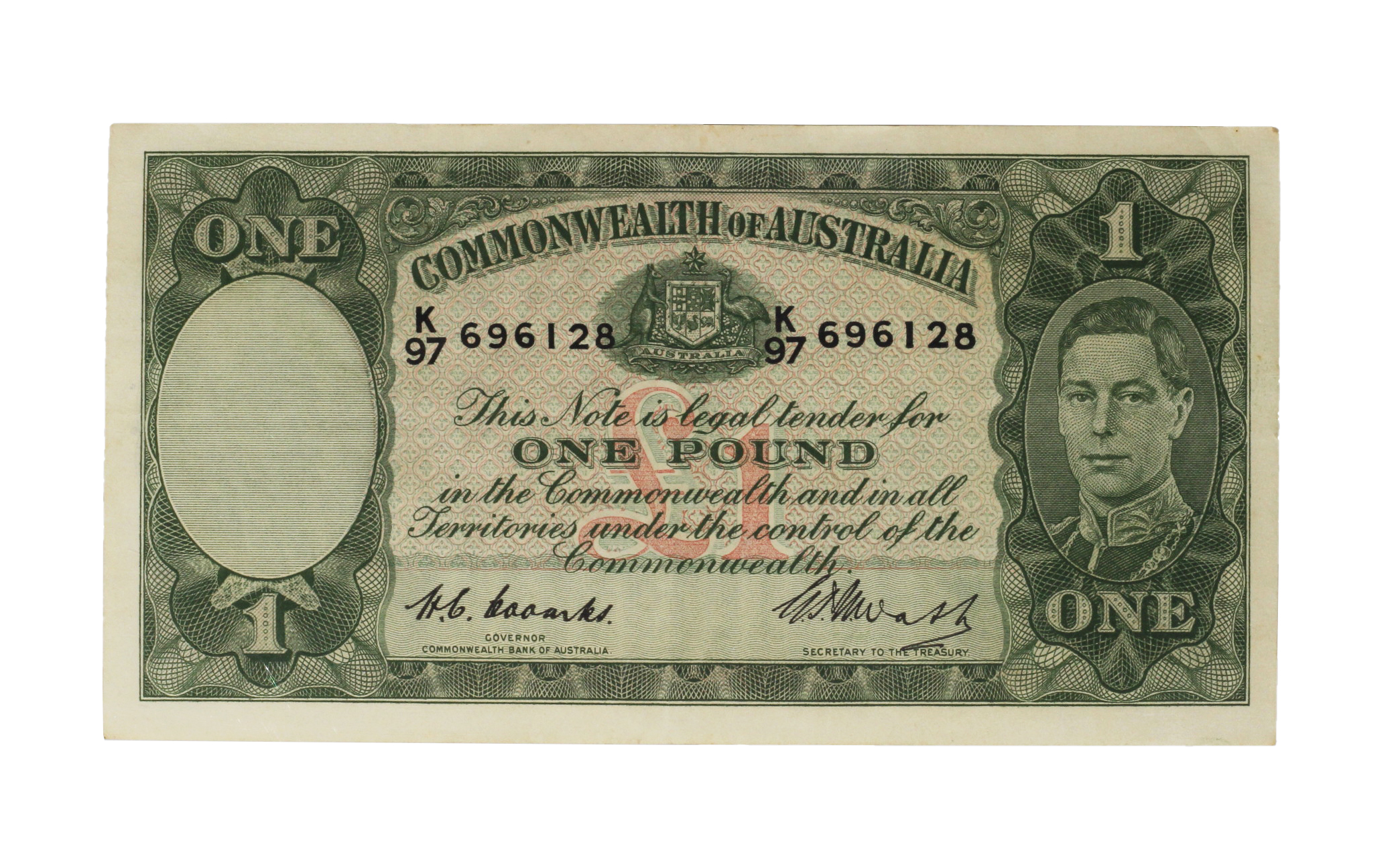 2205. · George VI, One Pound, 1949, AU50