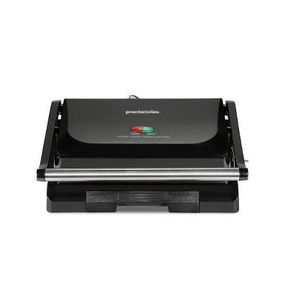 PROCTOR SILEX PANINI/GRILL: INDOOR NONSTICK METAL GRILL, 1000W, HAND WASH, BLACK, 1-YEAR WARRANTY (DOESN T WORK)