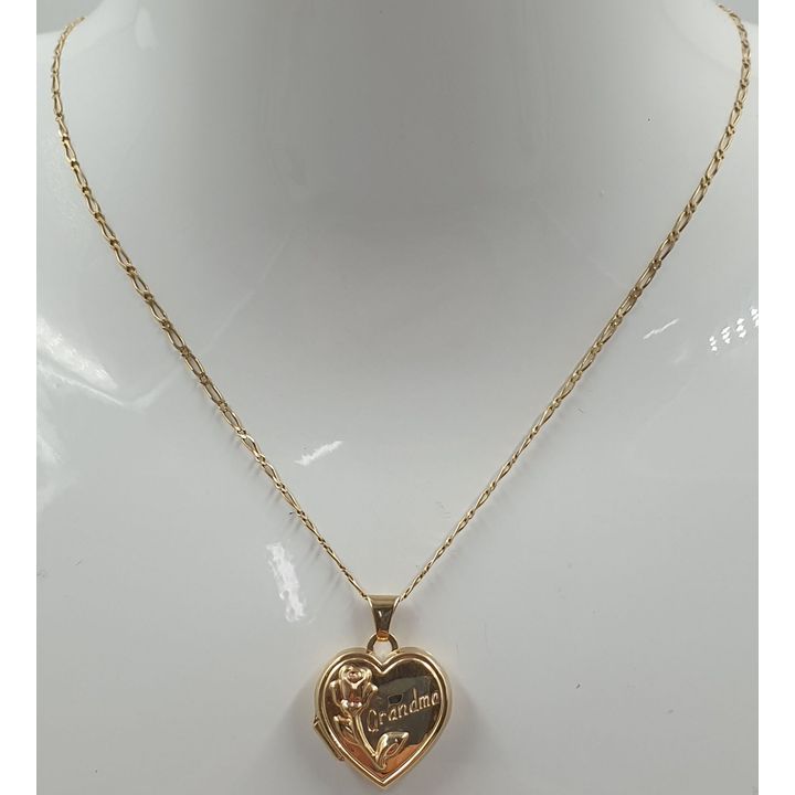 9ct Y/G Necklace & Pendant