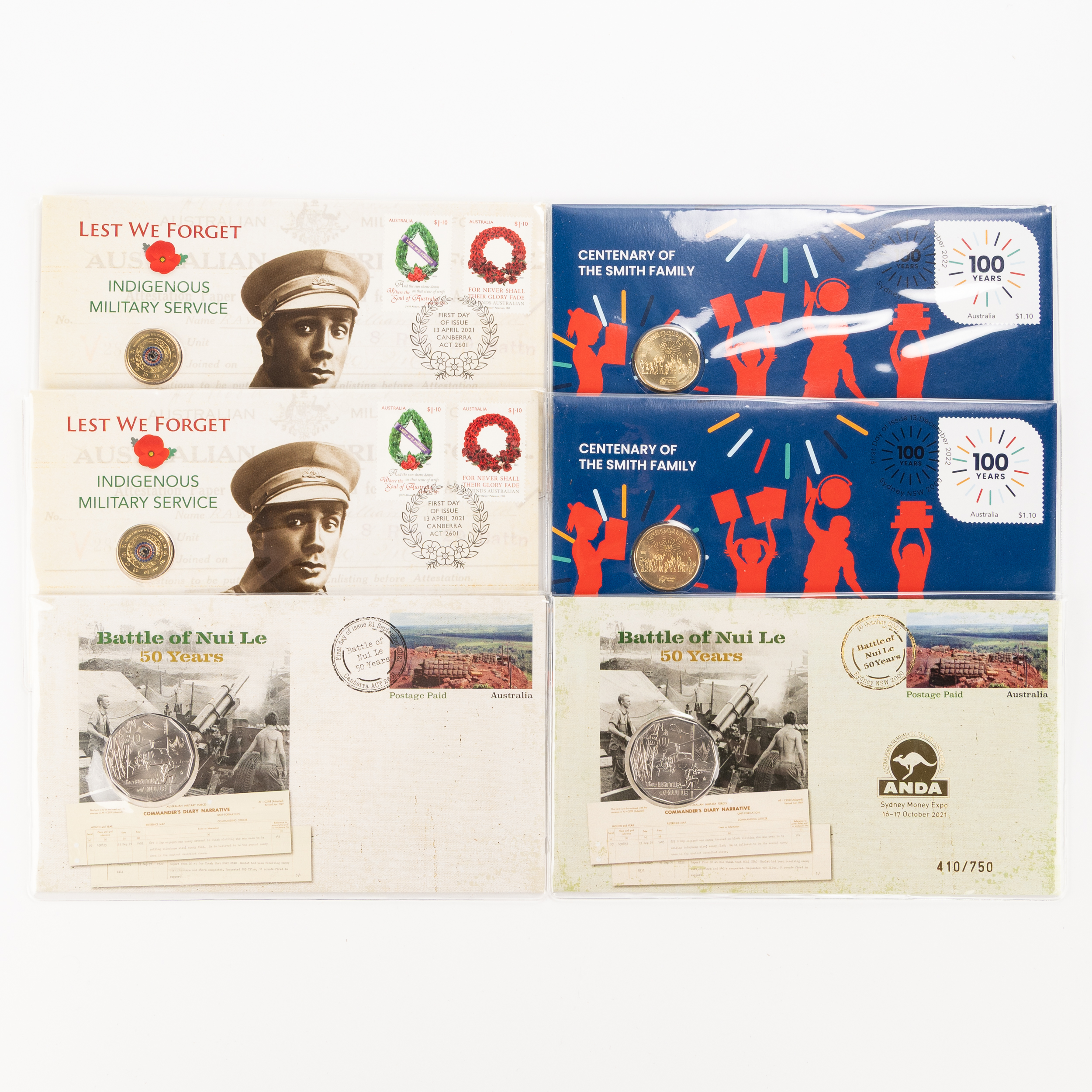 Elizabeth II, PNCs, Fifty Cents - Two Dollars, 2021 - 2022, UNC