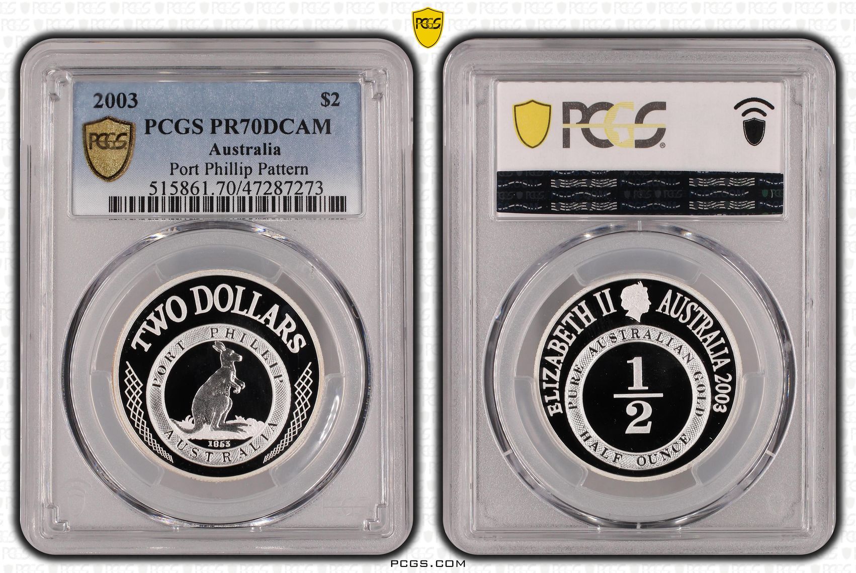 Elizabeth II, Port Phillip Pattern, Two Dollar, 2003, PCGS PR70DCAM