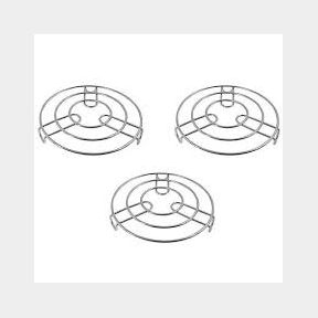 3 Piece Silver Stainless Steel Heavy Cooker Stand - 3 Piece Silver Stainless Steel Heavy Cooker Stand- 51743/7076 AS B3 (S7)