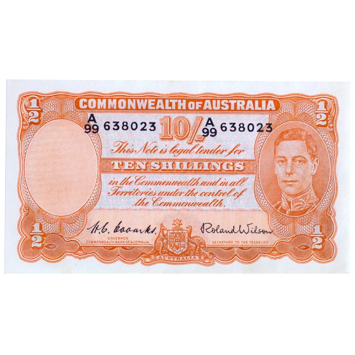 Coombs/Wilson, Ten Shillings, 1952, UNC