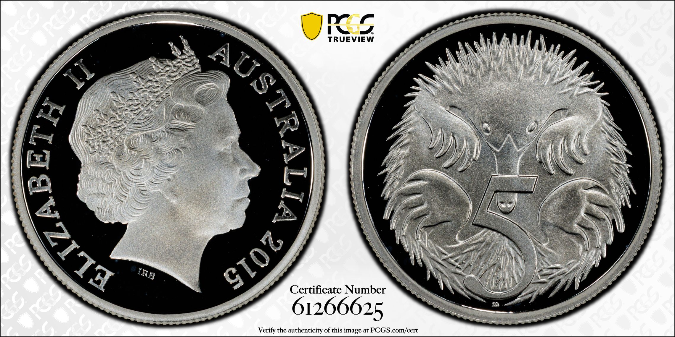 Silver, Five Cent, 2015, PCGS PR69DCAM