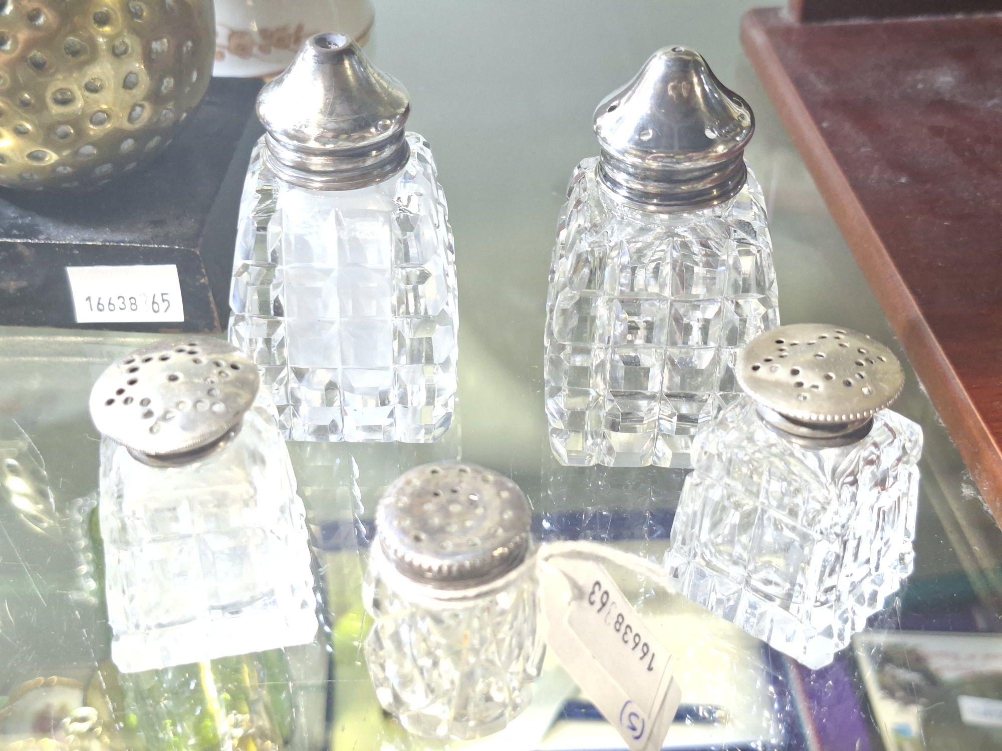 Sterling Silver Topped Salt And Pepper Shakers