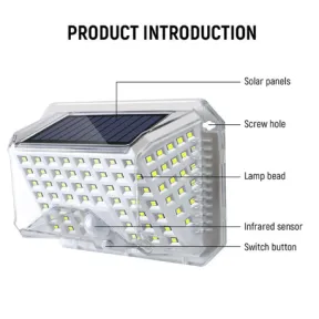 90 LED Outdoor Solar Light Waterproof Sensor lamps X3 | NOT TESTED/USED