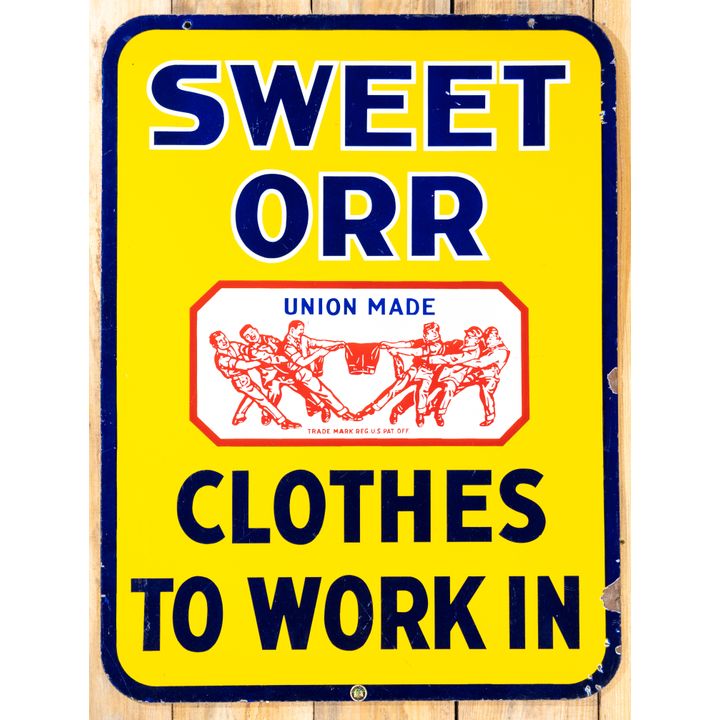 Sweet Orr Clothes To Work In Double Sided Porcelain Sign TAC 9.25