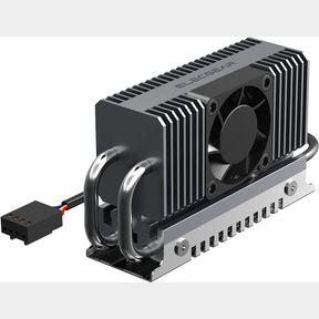 ELECGEAR M.2 2280 SSD COOLER, EL-80X PWM COOLING FAN + HEAT PIPE + SOLID ALUMINUM HEATSINK FOR 80MM PCIE NVME AND SATA SSD INTERNA