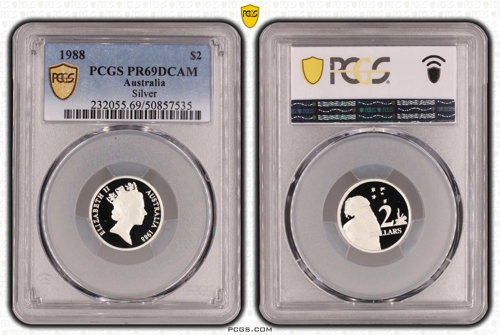 Silver, Two Dollar, 1988, PCGS PR69DCAM