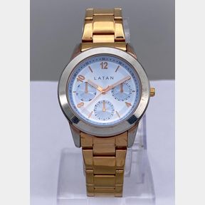Latan Gold Ladies Blued Chronograph Dress Watch - 35mm - quartz - 50693/282