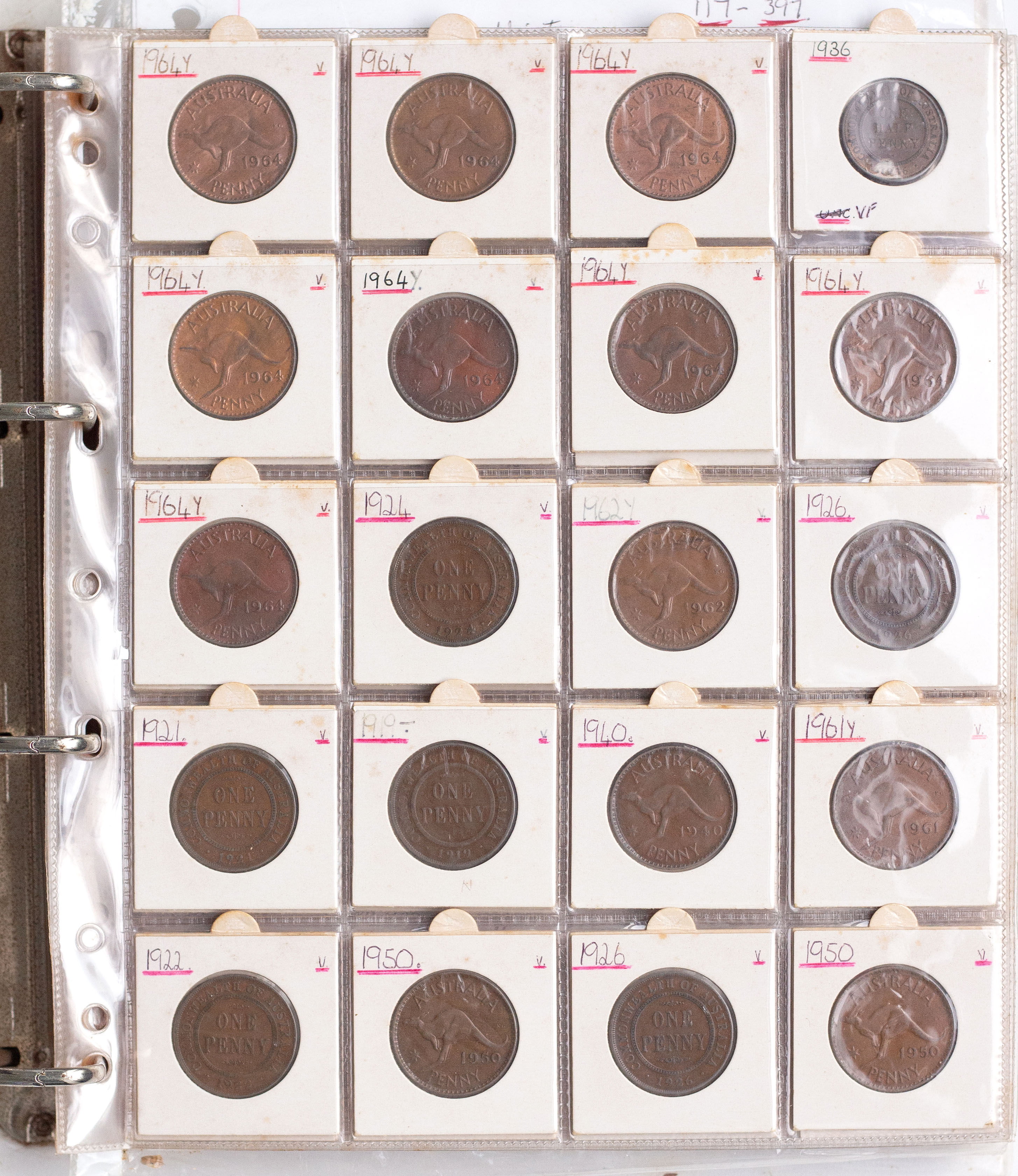 George V - Elizabeth II, Penny, 1919 - 1964, VG - UNC