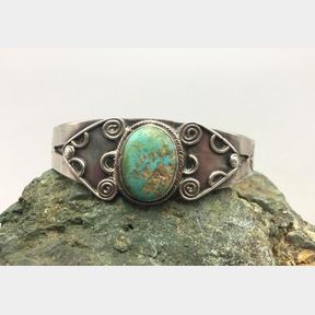Vintage Fred Harvey Era Turquoise Bracelet