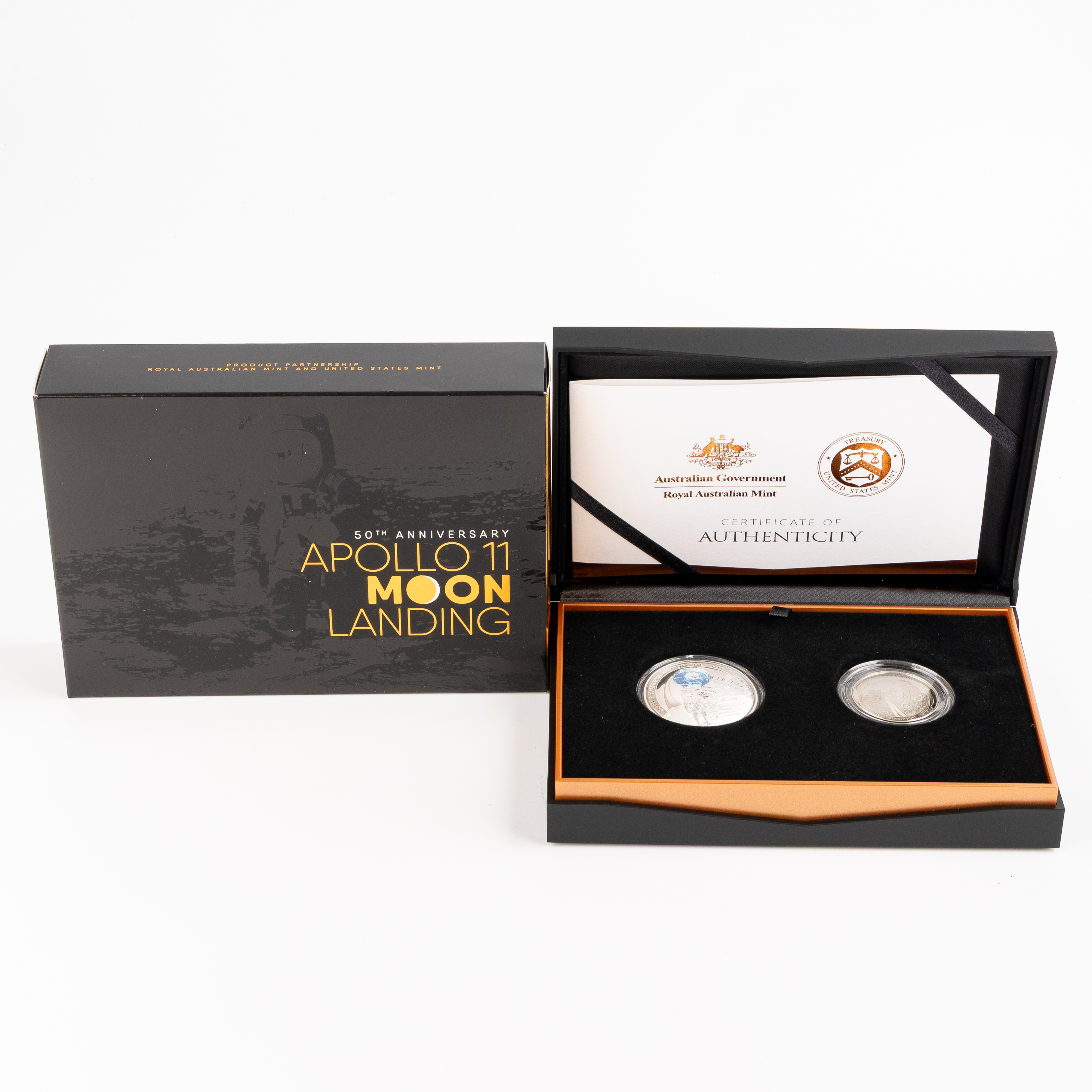 294 · Elizabeth II, RAM - 50TH Anniversary Apollo 11 Moon Landing, Five Dollars, 2019, FDC