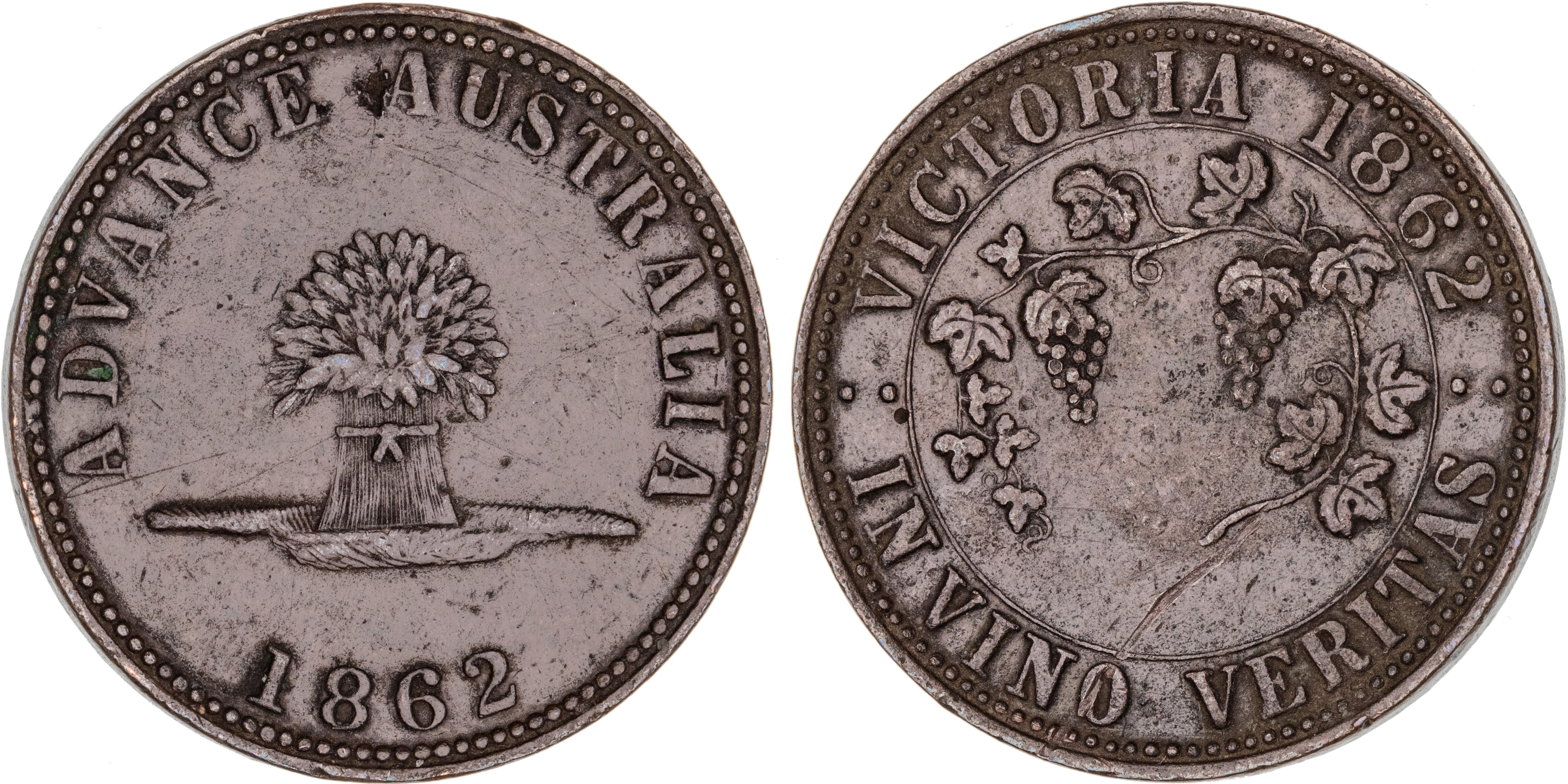 Melbourne, Victoria, T. Stokes, Penny, 1862, gVF