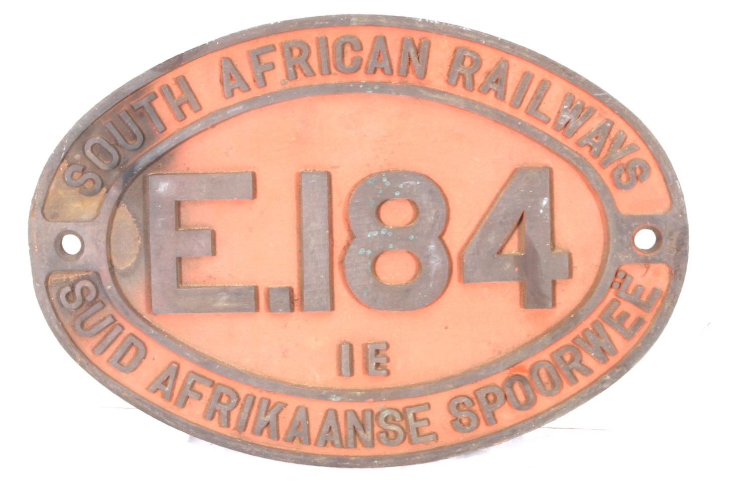 Rare pair of original brass South African Railways - Suid