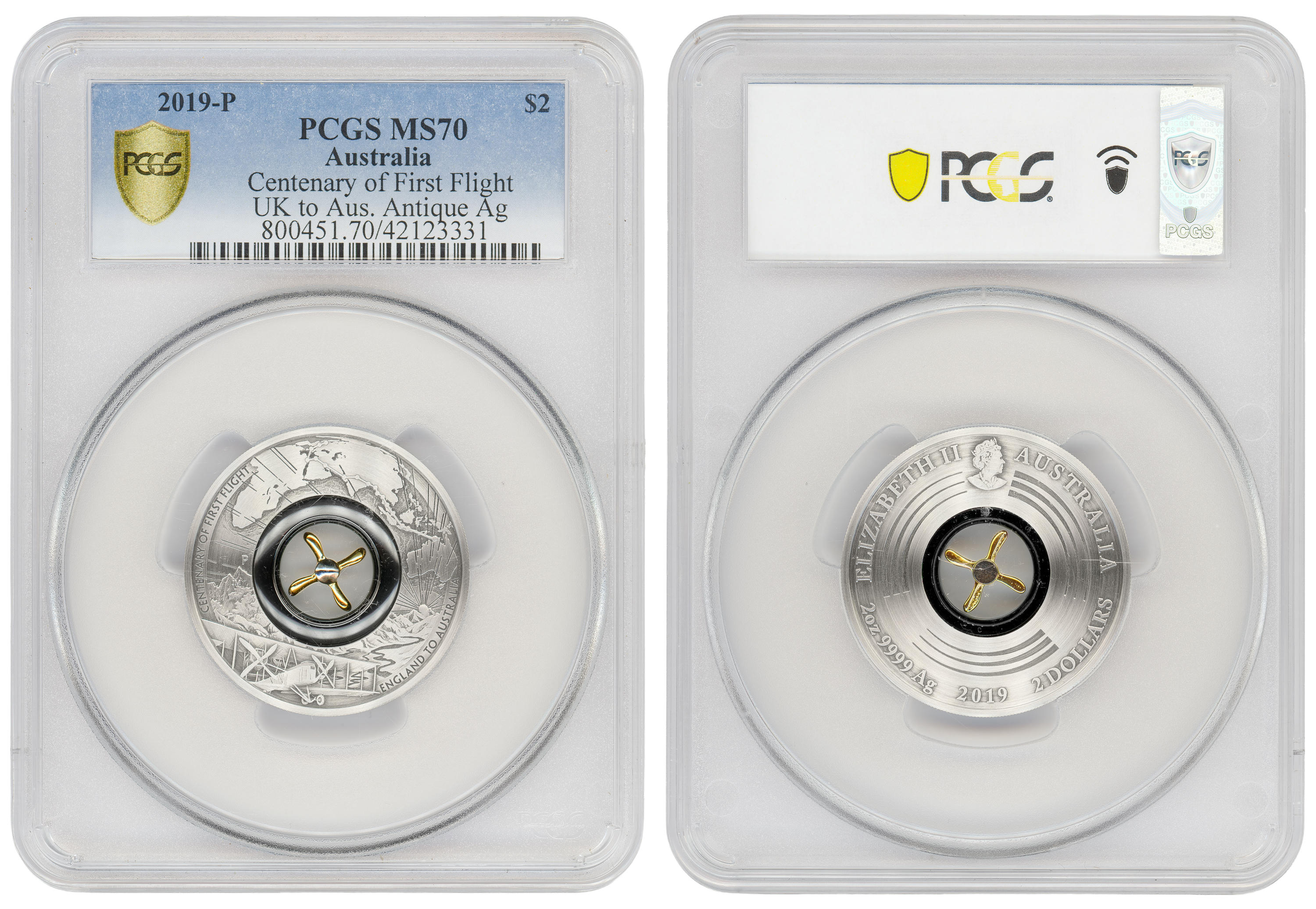 Centenary of First Flight, Two Dollar, 2019-P, PCGS MS70