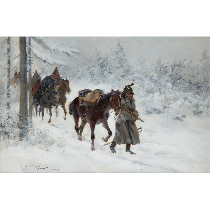 Jerzy Kossak | Odwrót spod Moskwy, 1932 r.