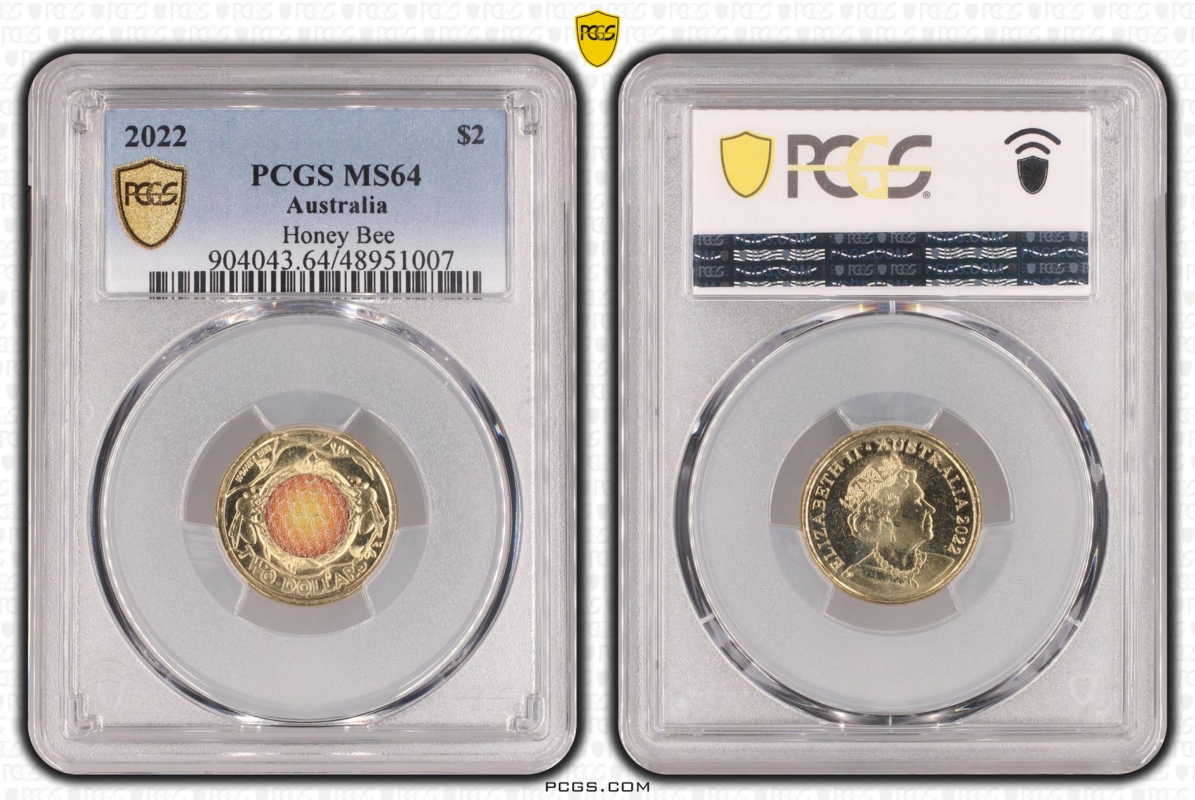 Elizabeth II, Honey Bee Colorized , Two Dollar, 2022, PCGS MS64