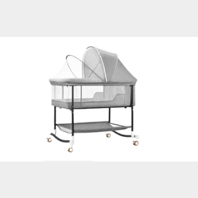 Baby Cradle Swing Crib (Grey)-Bar 9901081112686- 51745/22825 AS B1 (S9)