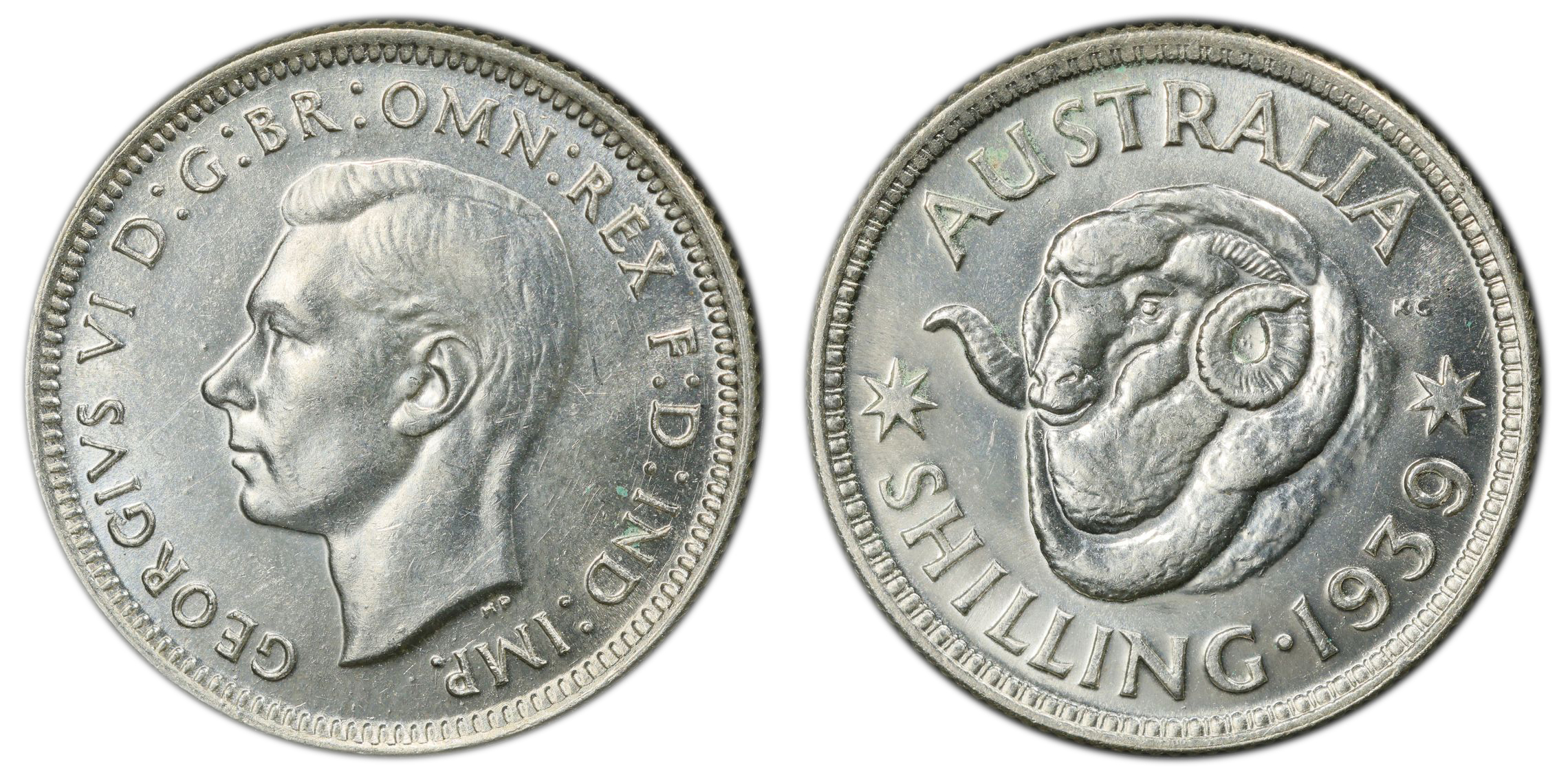 George VI, , Shilling, 1939(m), PCGS MS63