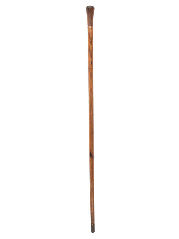 [MILITARIA - NAVY]. Walking stick presented to Joseph Rudolph by Captain Giles B. Harber. 