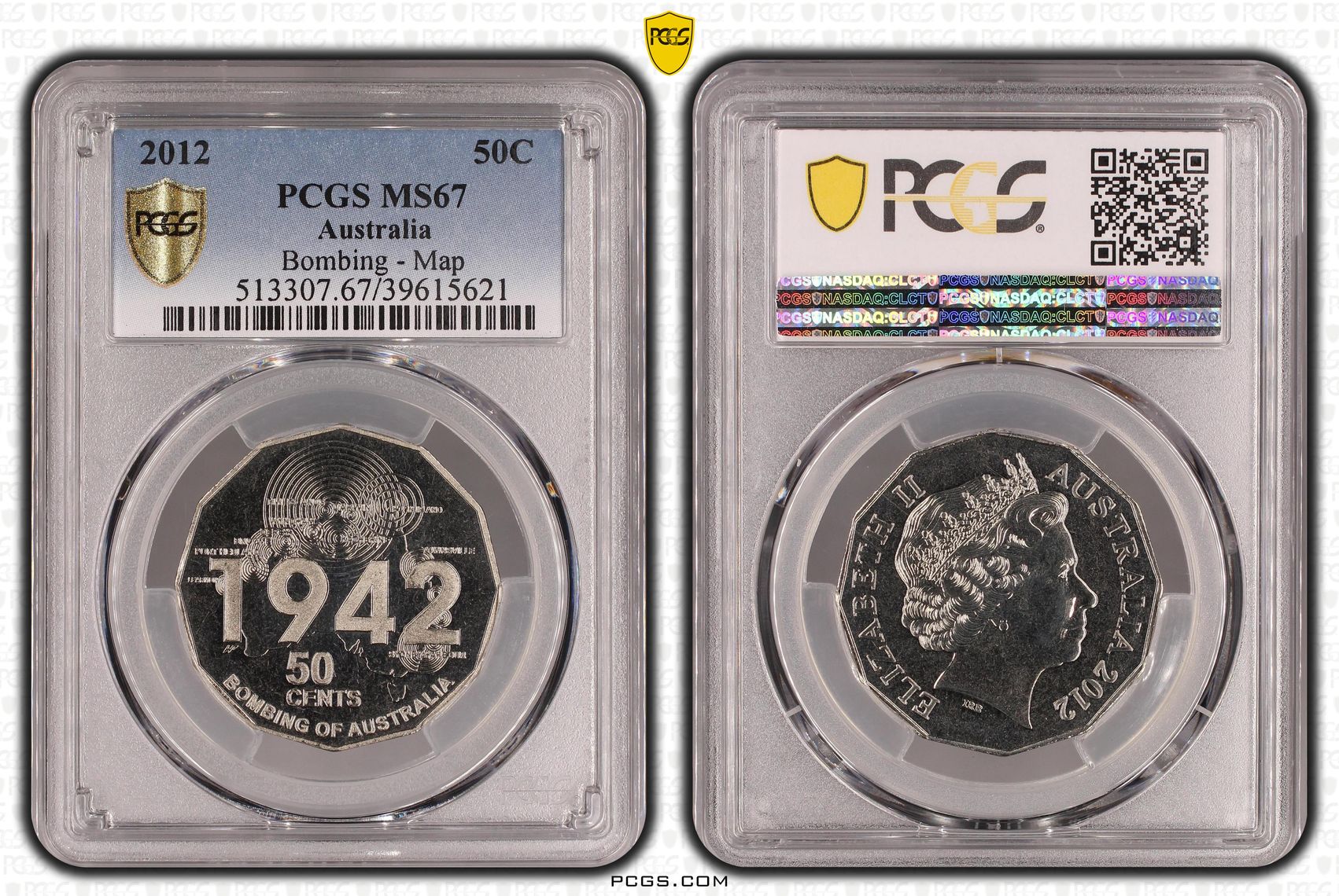 Bombing - Map, Fifty Cent, 2012, PCGS MS67