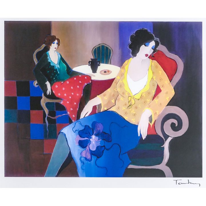 Itzchak Tarkay ''Little Round Table #7'' 2009 Serio Lithograph