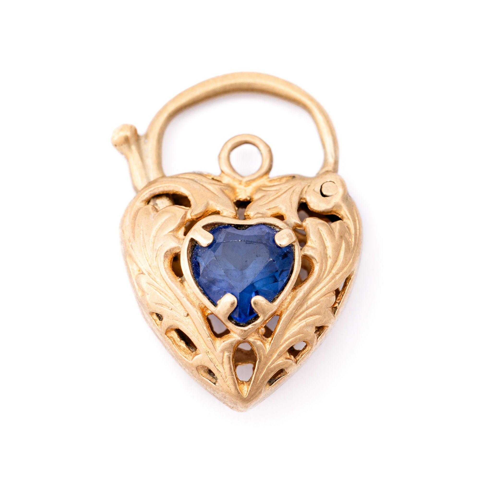Sapphire Heart Pendant 9ct Gold,