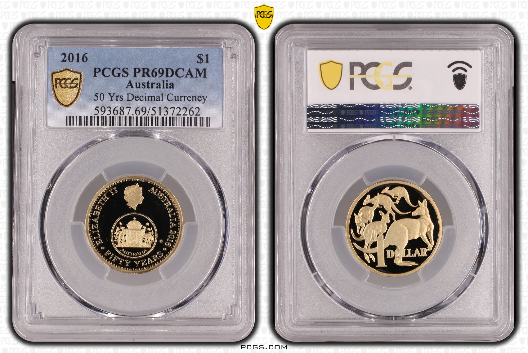 50 Yrs Decimal Currency, One Dollar, 2016, PCGS PR69DCAM