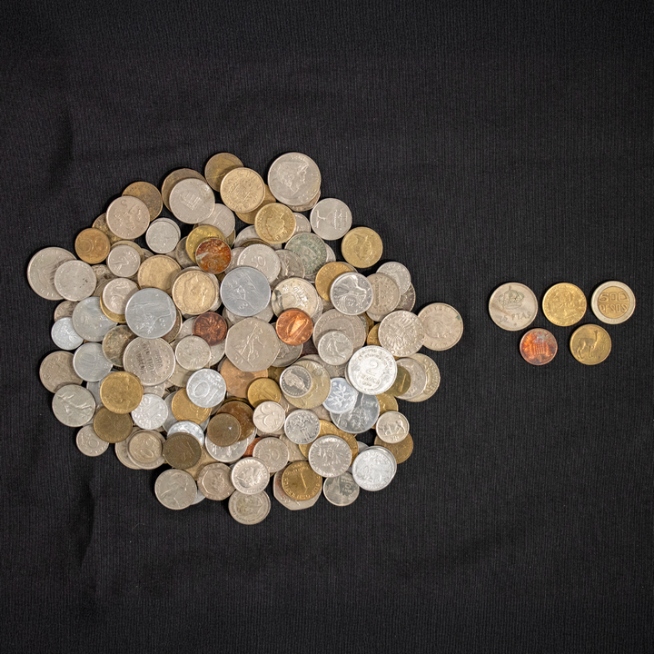 Bolsa con 200 monedas