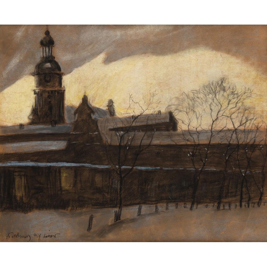 Odo Dobrowolski | Zimowy wieczór we Lwowie, 1917 r.