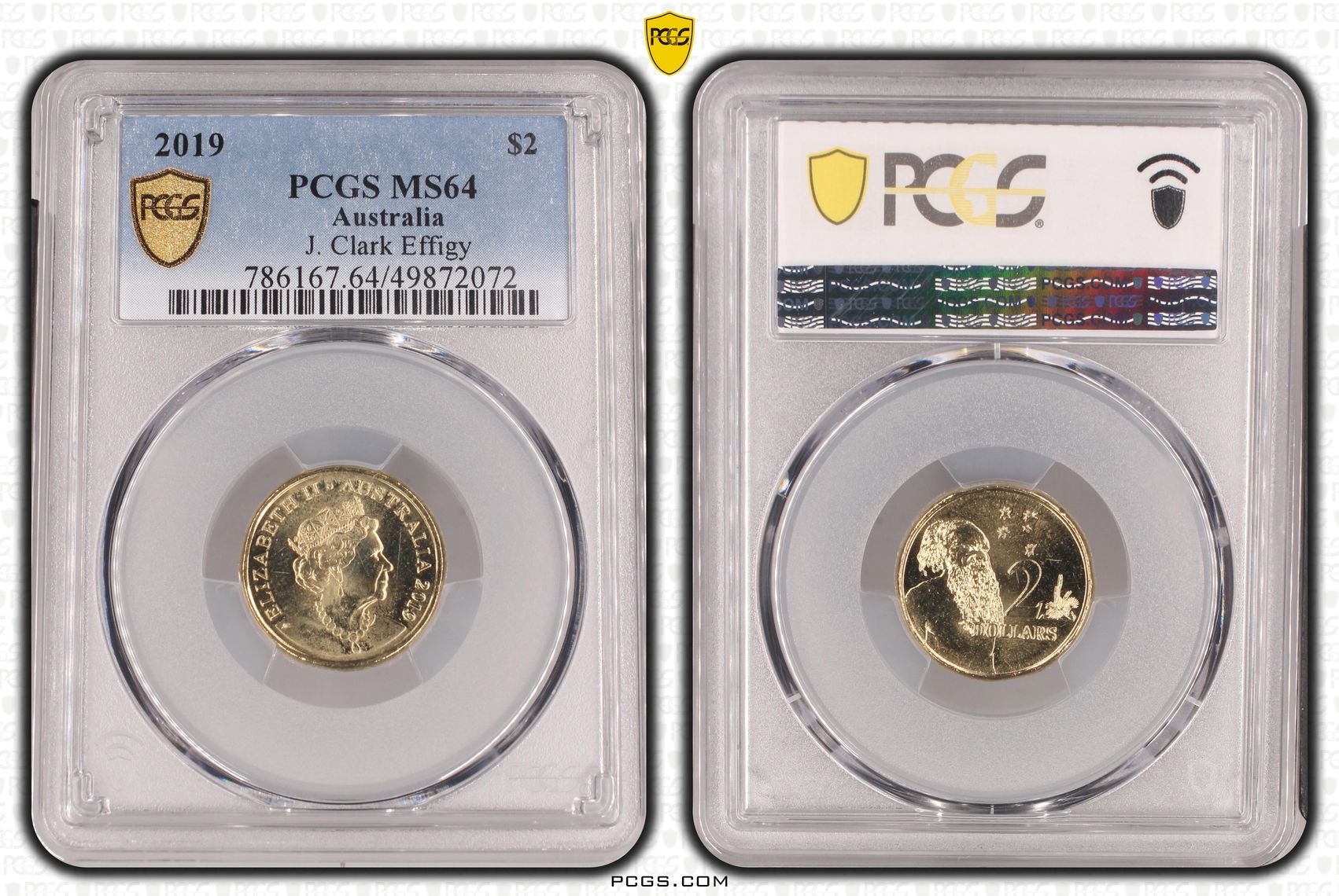 436 · J. Clark Effigy , Two Dollar, 2019, PCGS MS64