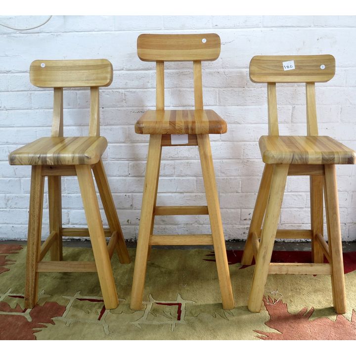 SET OF 3 BAR STOOLS